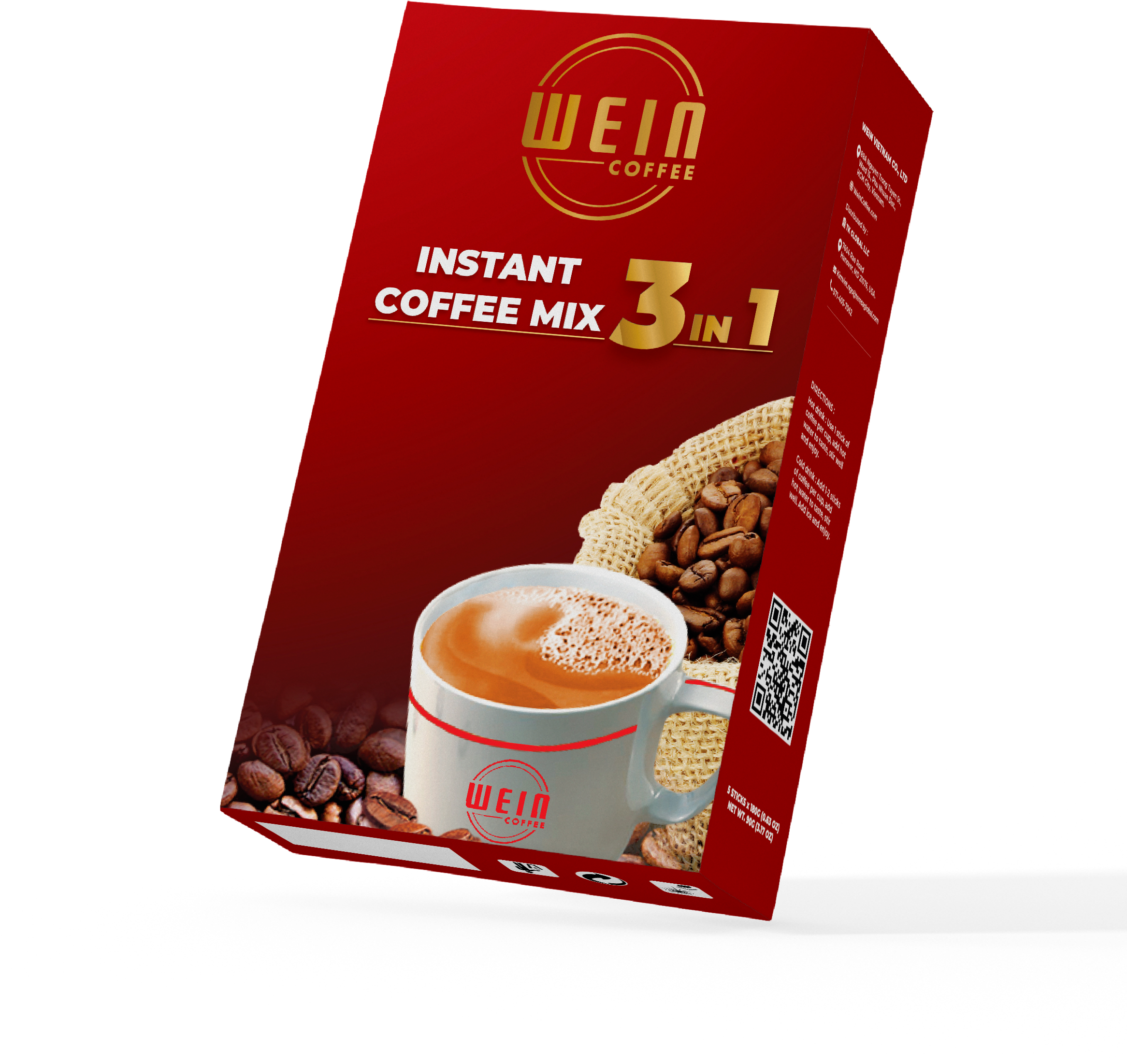 WEIN COFFEE 3 IN 1 - CAFÉ SỮA 3 IN 1 - 10 GÓI